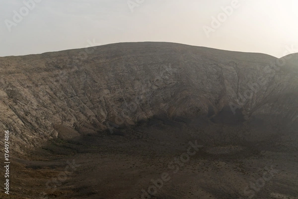 Obraz hiking in the volcano landscape of Timanfaya in Lanzarote
