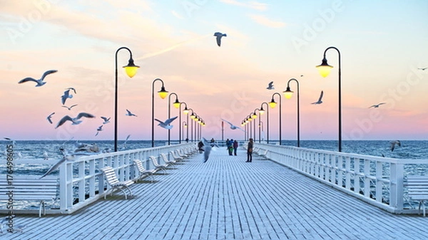 Obraz piers background