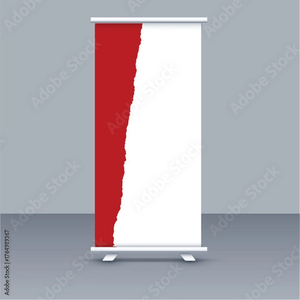 Fototapeta Vector banner illustration design concept for a blank paper web element frame