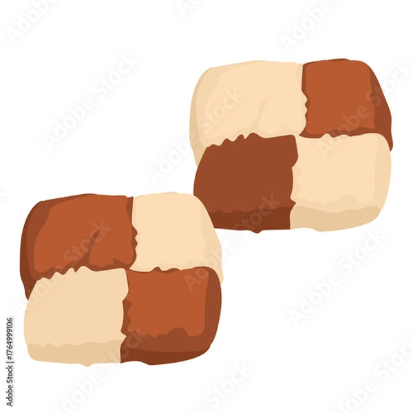 Obraz Schwarz-Weiß-Gebäck