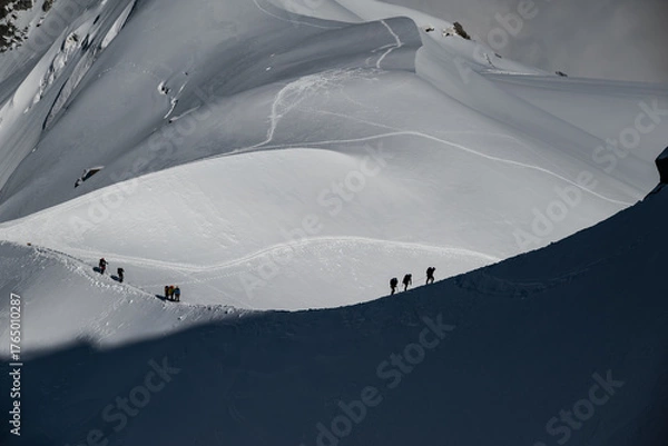 Fototapeta Widok z Aiguille du Midi, Alpy, Francja