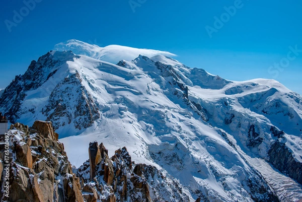 Fototapeta Widok na Mont Blanc z Aiguille du Midi - jesień 2025