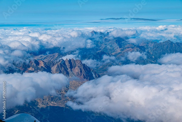 Fototapeta Widok z Aiguille du Midi, Alpy, Francja