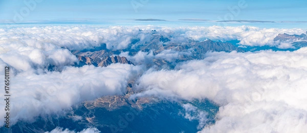Fototapeta Widok z Aiguille du Midi, Alpy, Francja