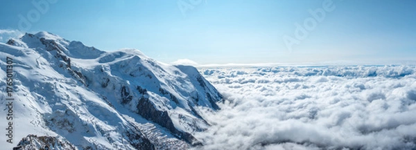 Fototapeta Widok na Mont Blanc z Aiguille du Midi - jesień 2025