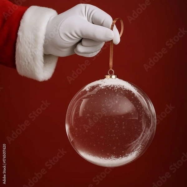 Obraz santa hand ornament mockup