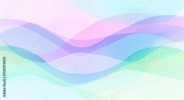 Fototapeta Soft pastel watercolor abstract background for design templates