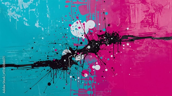 Obraz abstract grunge background with splashes