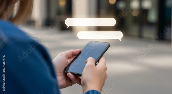 Fototapeta Holographic Interface for Business Quality Management