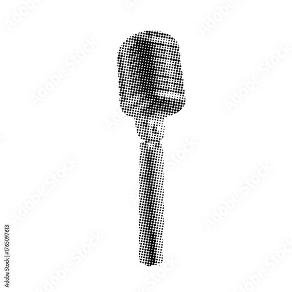 Obraz vintage microphone Halftone
