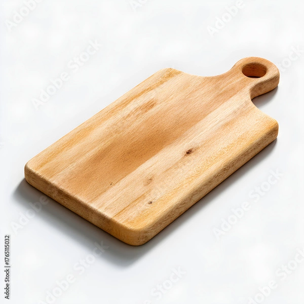 Fototapeta Rustic Wooden Cutting Board A Natural Kitchen Essential for Food Preparation and Serving