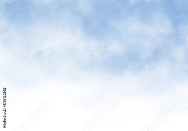 Obraz Fog or smoke, blue smog clouds isolated transparent special effect.