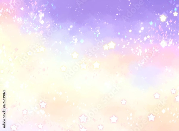 Obraz ハロウィンイメージの可愛い夜空の背景