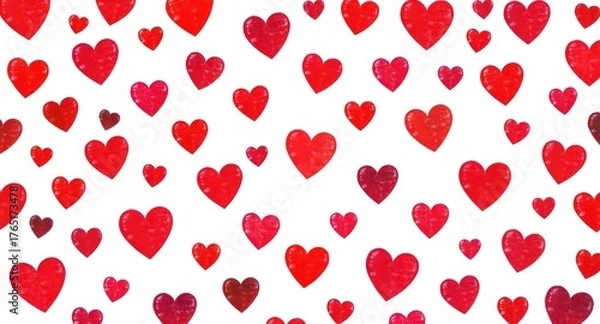 Obraz red hearts background
