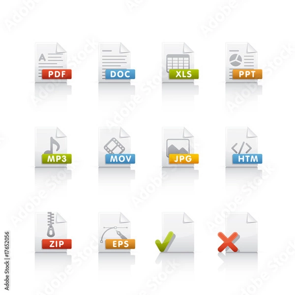 Obraz Icon Set - Document Files
