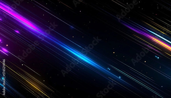 Fototapeta カラフル 宇宙空間 スピード 背景素材