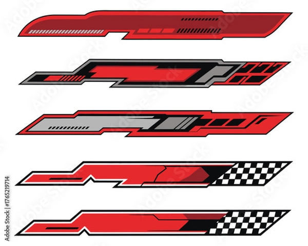 Obraz Futuristic abstract graphic elements for car decals and sport vehicle wraps