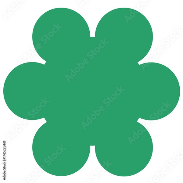 Obraz Abstract Clover Shape in Green