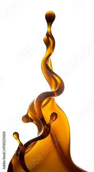 Fototapeta Golden Honey Splash Liquid Motion Abstract Fluid Dynamic Background