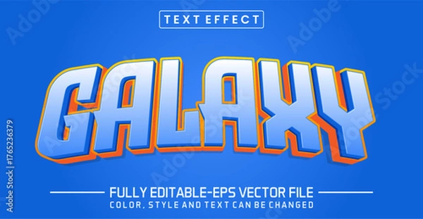 Fototapeta Galaxy font Text effect editable