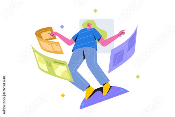 Obraz Digital Workspace and Data Dashboard