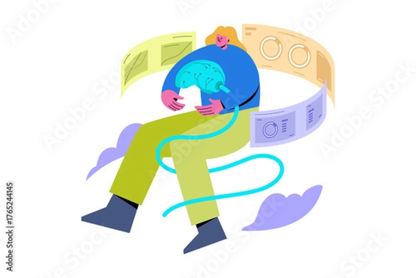 Obraz Human and AI Collaboration with Data Visualization