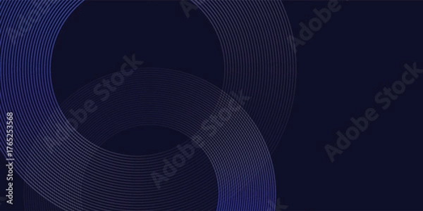 Obraz Dark Blue Golden Royal Awards Graphics Background Lines Circle modern