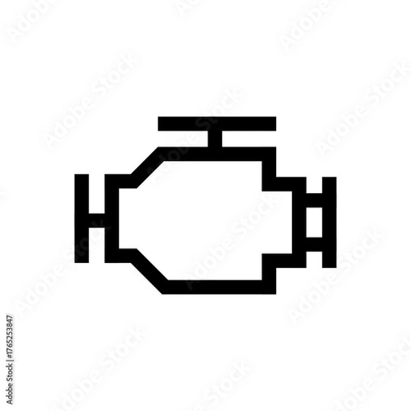 Fototapeta Vector Engine Icon – Motor, Machine, Automotive, Transport, Car, Vehicle, Mechanical, Power, and Industrial Component Symbol