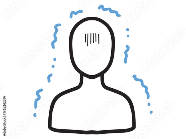 Obraz 震えながら困っている人