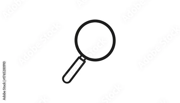 Fototapeta Simple vector illustration of a magnifying glass