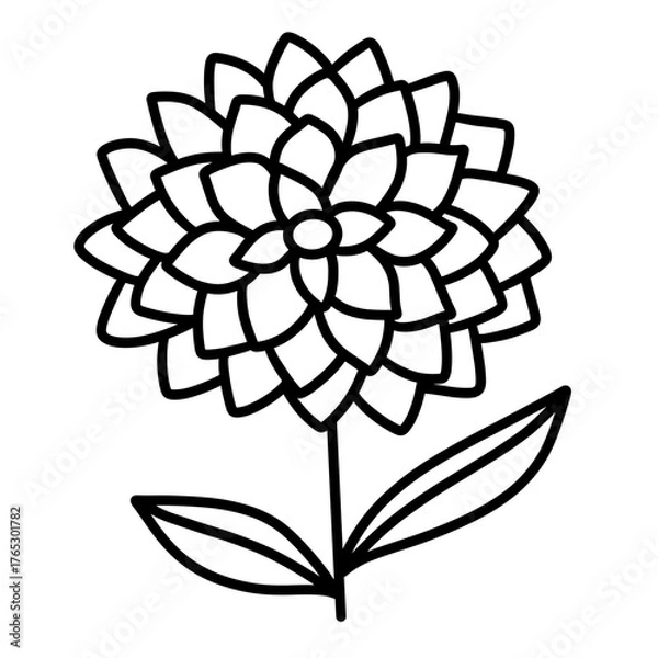 Obraz cute flower, hand drawn vector illustration 