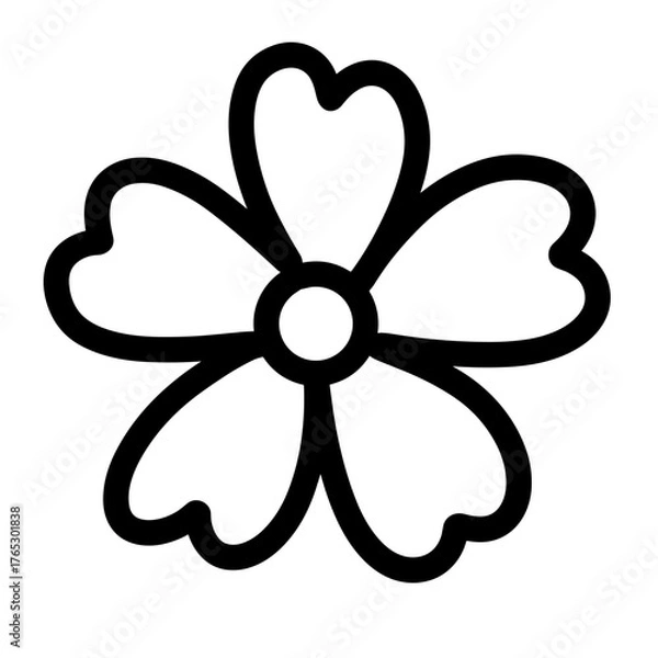 Obraz cute flower, hand drawn vector illustration 