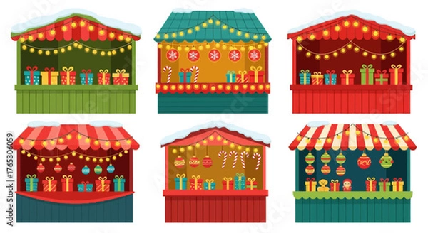 Obraz set of colorful houses