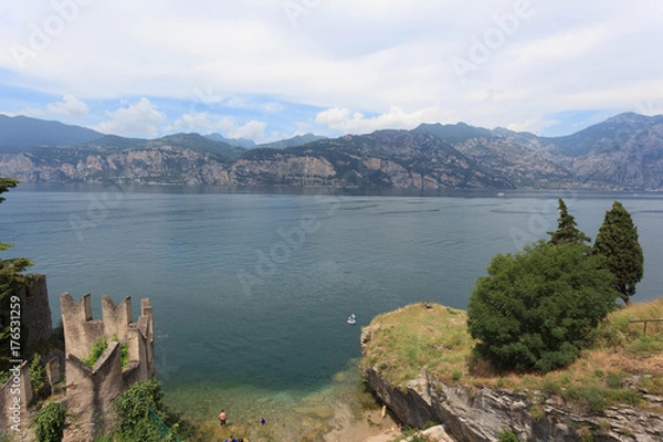 Obraz View of Lake Garda in Italy a beautiful summer day.