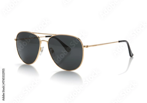 Obraz Stylish Sunglasses with Shadow on White Background