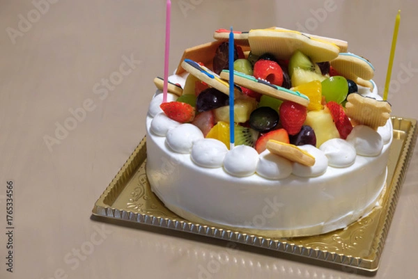 Fototapeta 孫の誕生日ケーキ