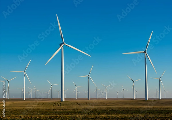 Obraz Wind Farm Generating Renewable Electricity