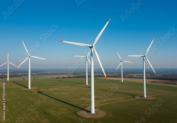 Obraz Wind Farm Generating Renewable Electricity
