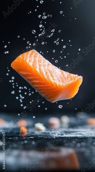 Obraz Delicious low-fat and healthy salmon food