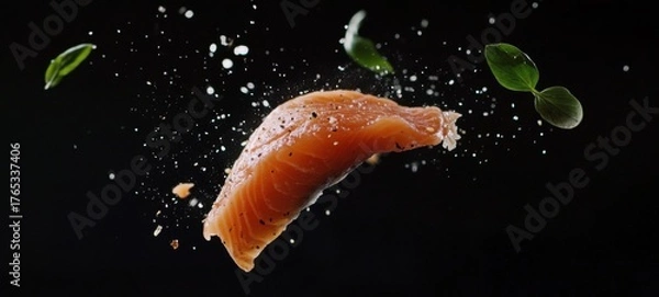 Obraz Delicious low-fat and healthy salmon food