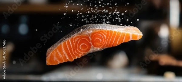 Obraz Delicious low-fat and healthy salmon food