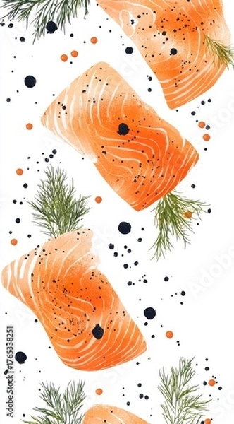 Obraz Delicious low-fat and healthy salmon food