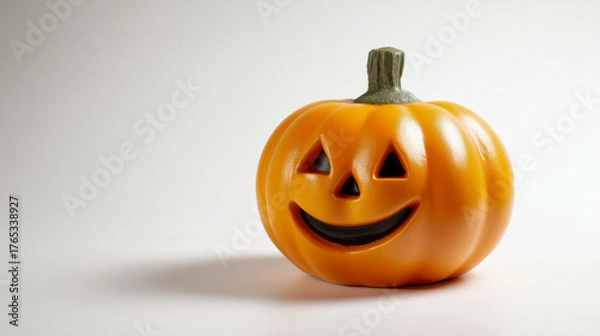 Fototapeta 室内スタジオのオレンジ色ジャックオーランタン置物