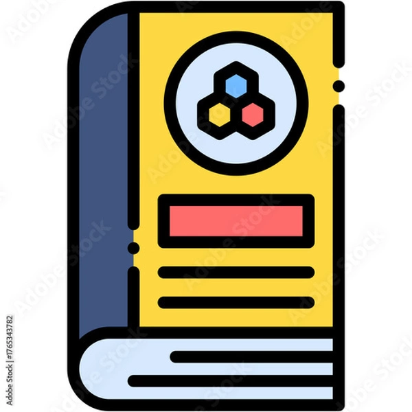 Fototapeta Vector icon Book, Chemistry, Learn, Knowledge, Science, Learning