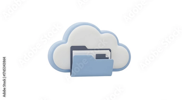 Fototapeta Organize your files with this cloud storage solution, ensuring your data is safe and accessible anytime, anywhere, offering a modern and seamless experience