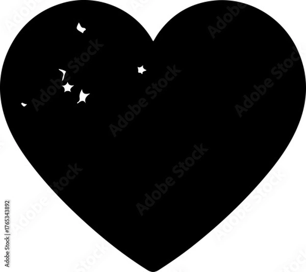 Fototapeta Patriotic anatomical heart design combined with the USA flag elements.