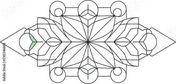 Obraz Abstract geometric design with pastel colors on a white background surface