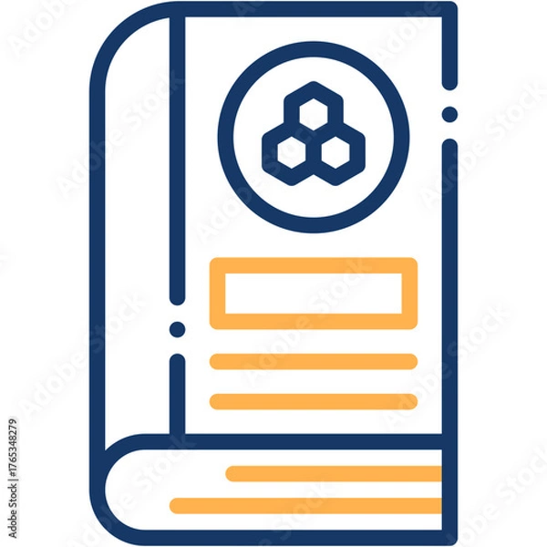 Fototapeta Vector icon Book, Chemistry, Learn, Knowledge, Science, Learning