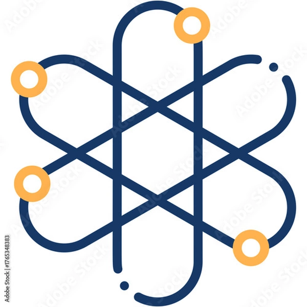 Fototapeta Vector icon Atomic, Learn, Atom, Physics, Education, Education