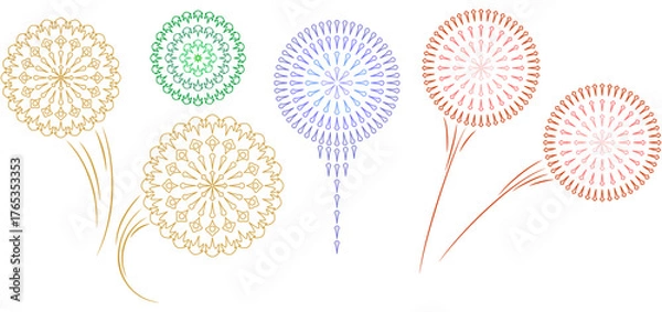 Fototapeta fireworks vector for new year celebration eps 1